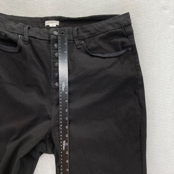Good American Jeans Women's‎ Plus 22 Flared Leg Black Stretch Denim Button Fly - Picture 7 of 11